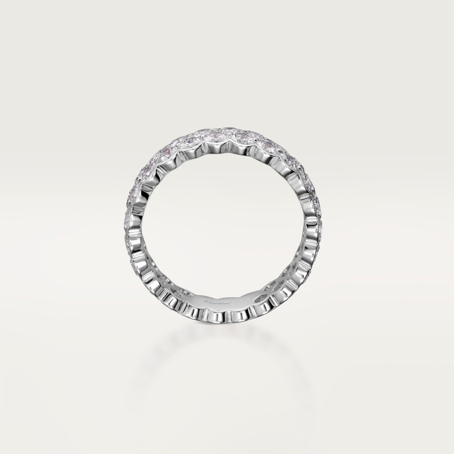 broderie de cartier wedding band double row diamonds