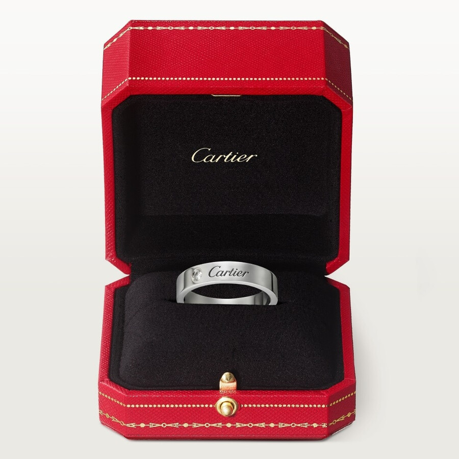 c de cartier wedding ring 4 mm width 1 diamond