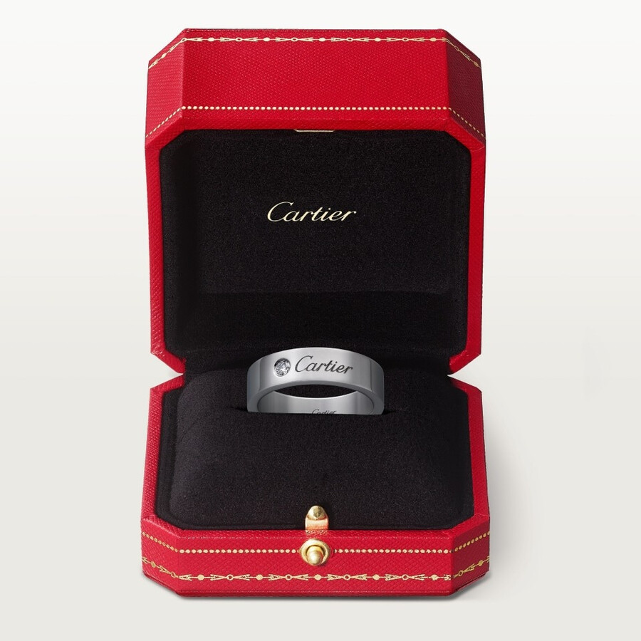 c de cartier wedding ring 5 mm width 1 diamond