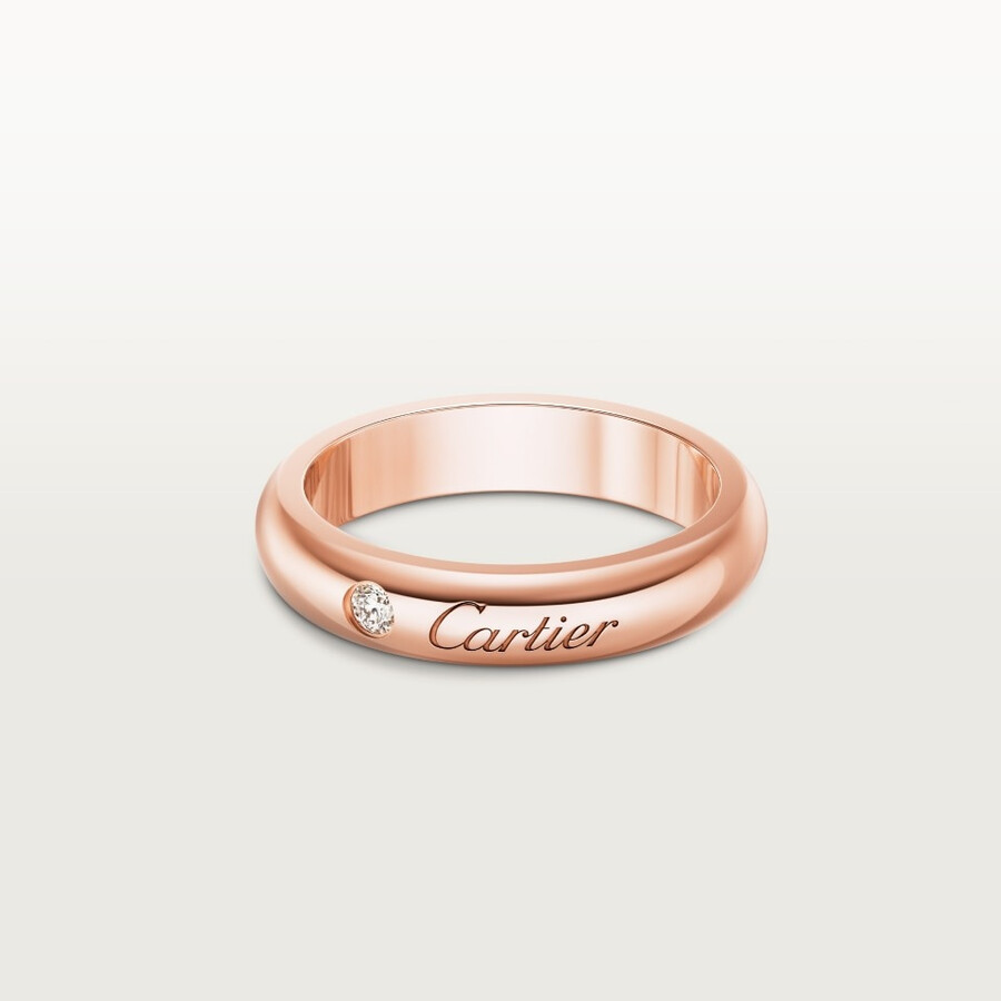c de cartier wedding ring 4 mm width 1 diamond