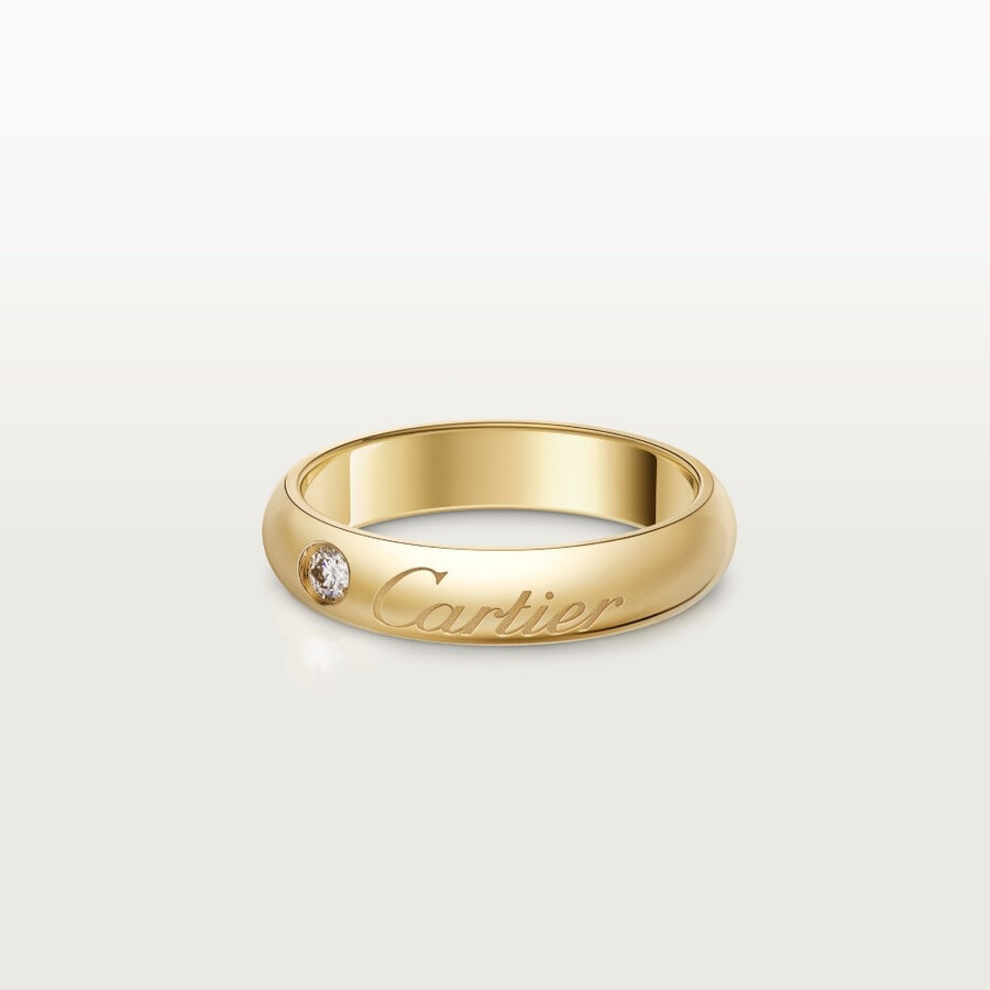 c de cartier wedding ring 4 mm width 1 diamond