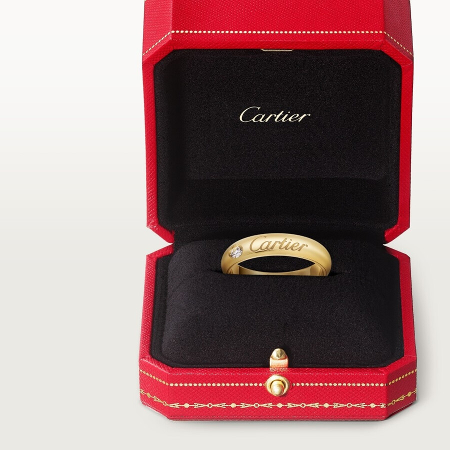 c de cartier wedding ring 4 mm width 1 diamond