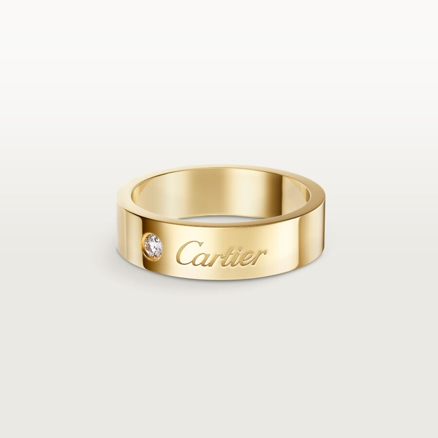c de cartier wedding ring 5 mm width 1 diamond