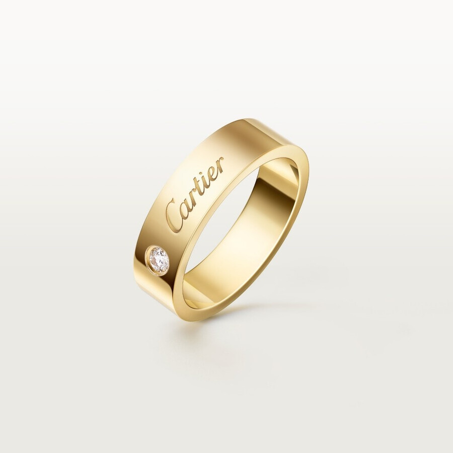 c de cartier wedding ring 5 mm width 1 diamond
