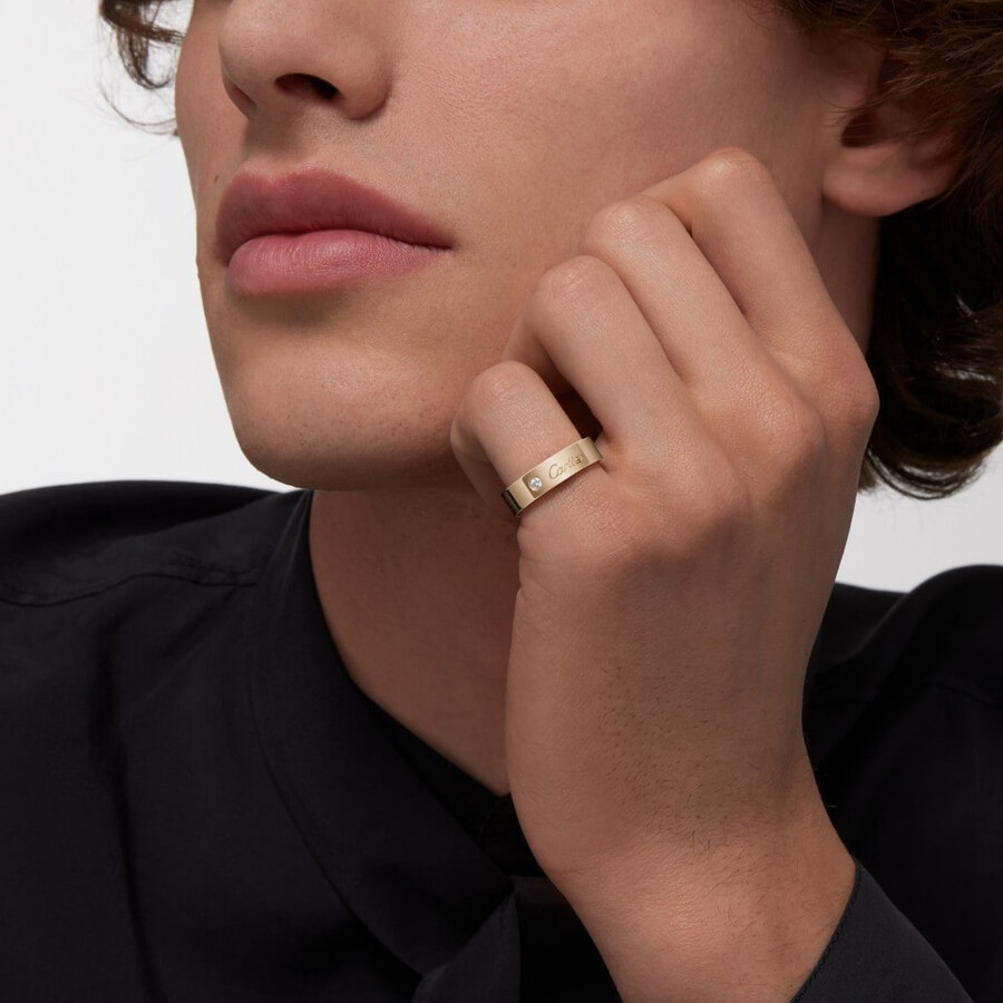 c de cartier wedding ring 5 mm width 1 diamond