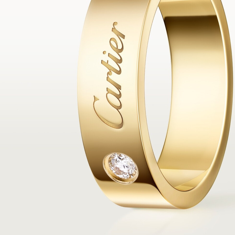 c de cartier wedding ring 5 mm width 1 diamond