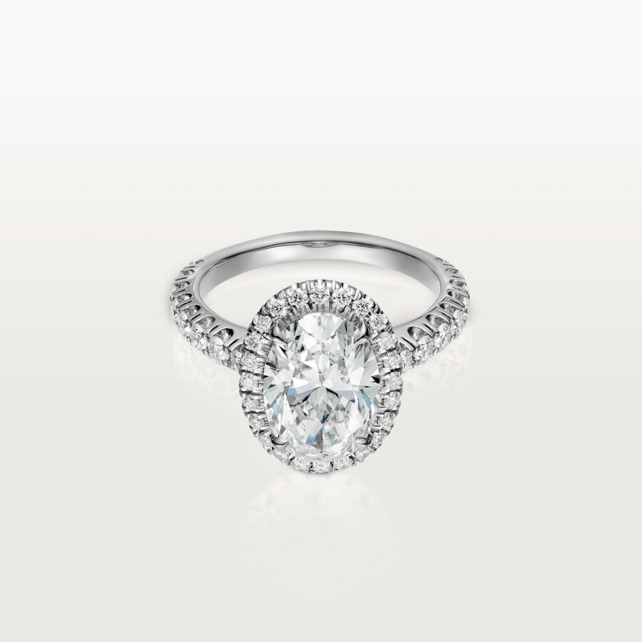 cartier destinée solitaire oval-cut diamond paved