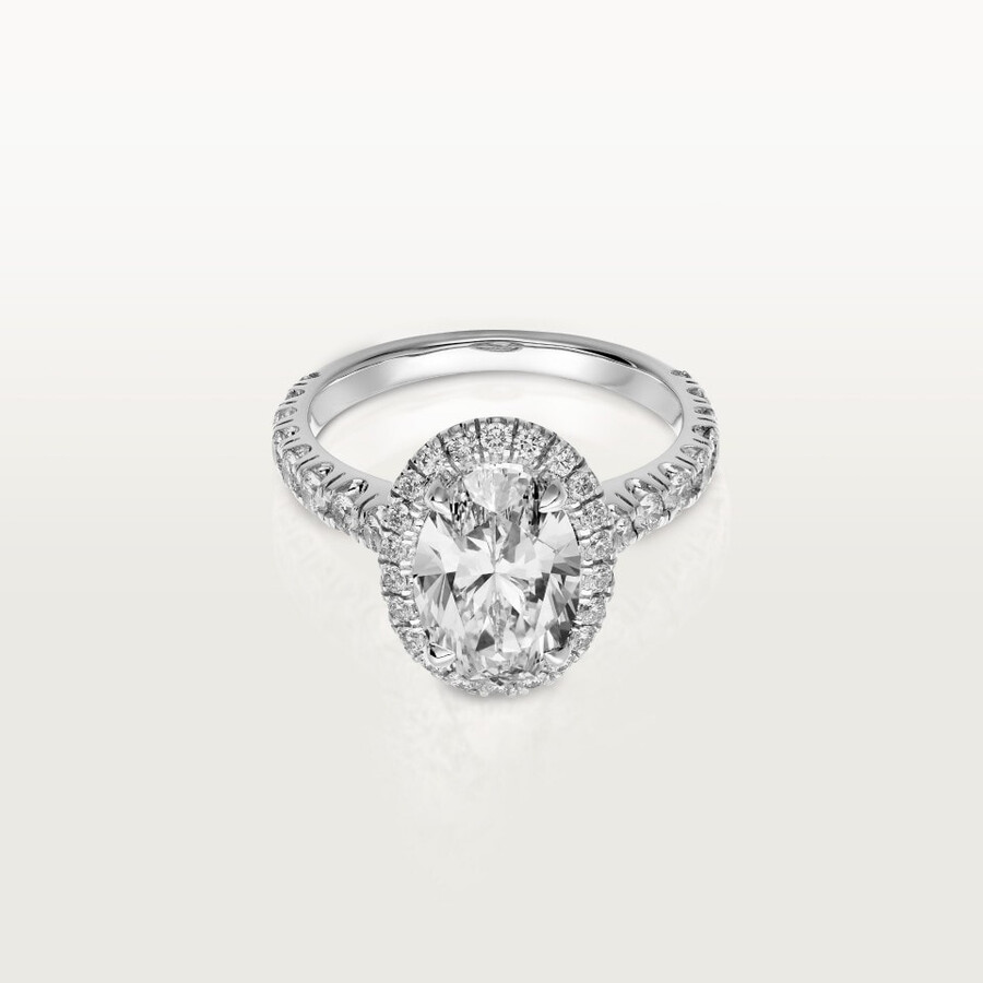 cartier destinée solitaire oval-cut diamond paved