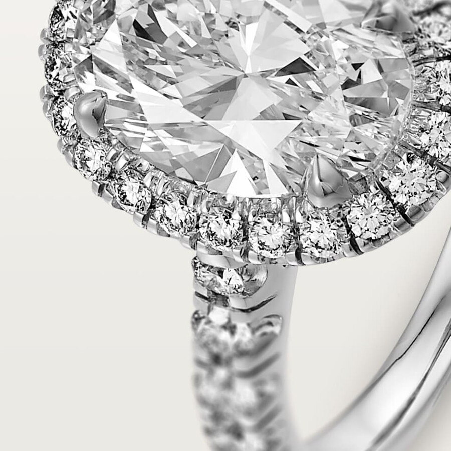 cartier destinée solitaire oval-cut diamond paved