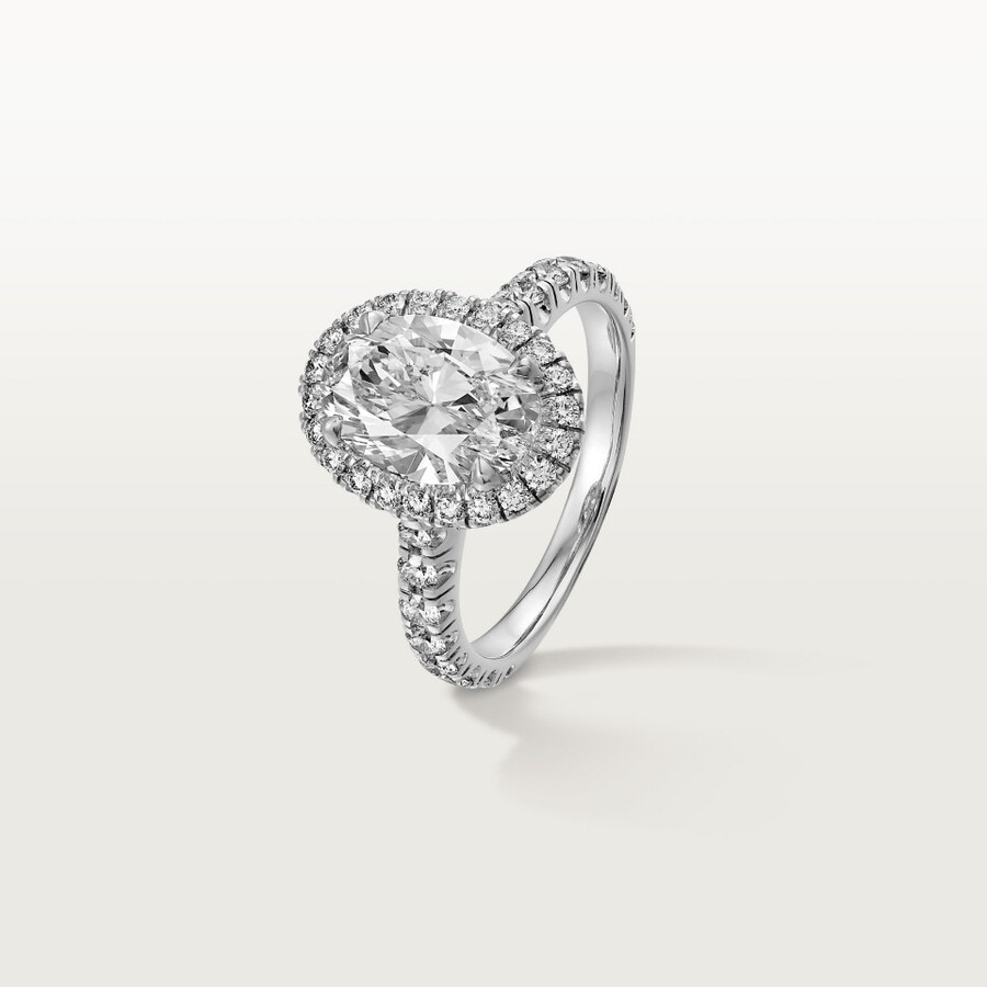 cartier destinée solitaire oval-cut diamond paved
