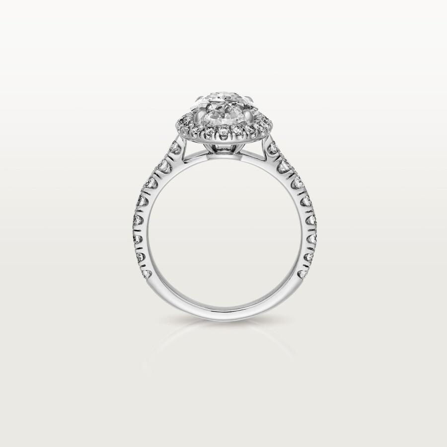 cartier destinée solitaire oval-cut diamond paved