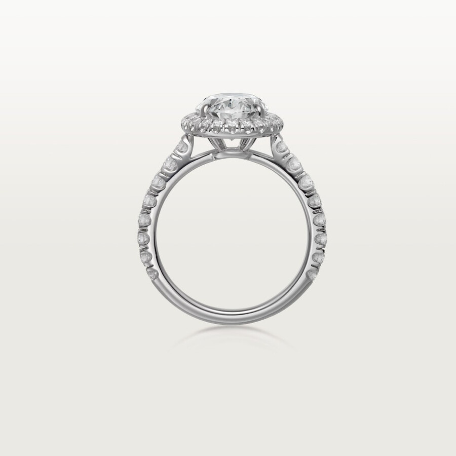 cartier destinée solitaire oval-cut diamond paved