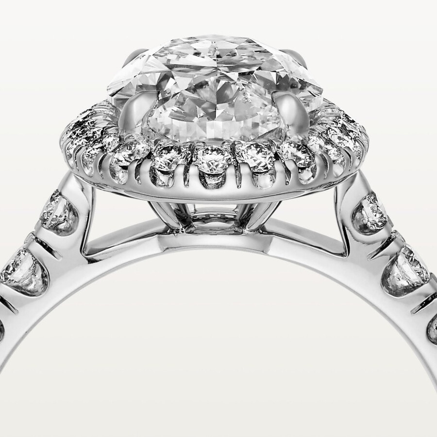 cartier destinée solitaire oval-cut diamond paved