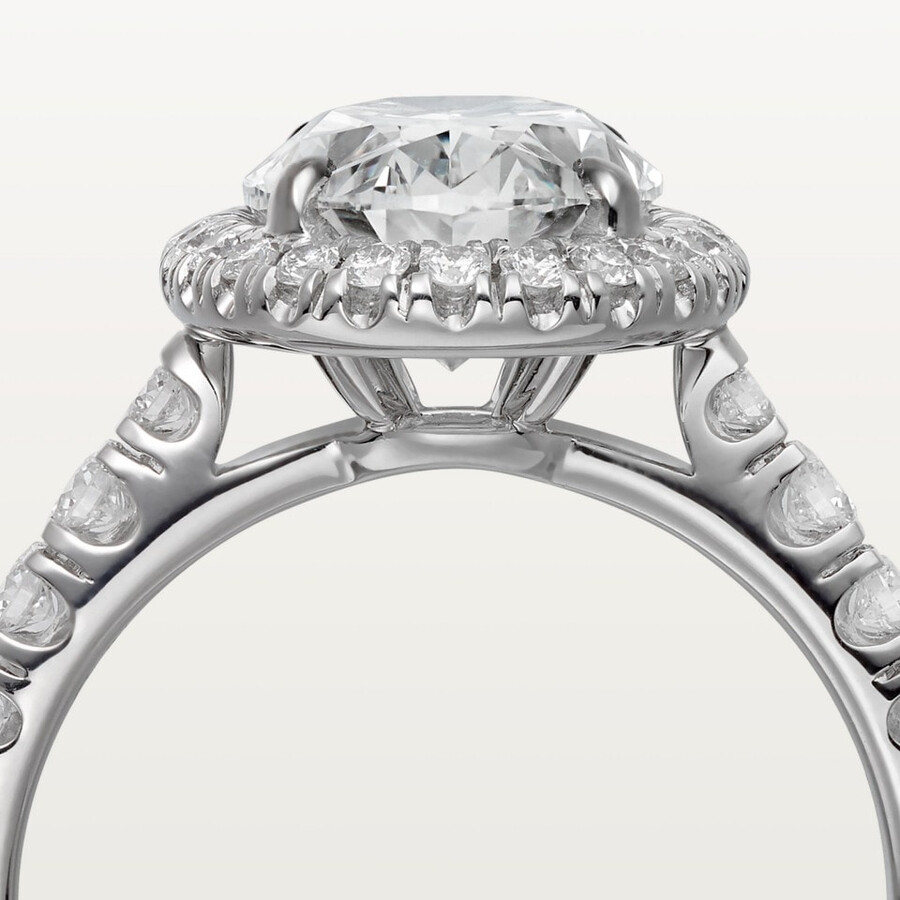 cartier destinée solitaire oval-cut diamond paved