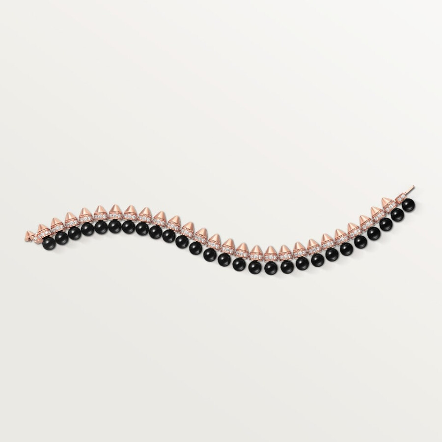 clash de cartier bracelet flexible onyx extra-large model diamonds