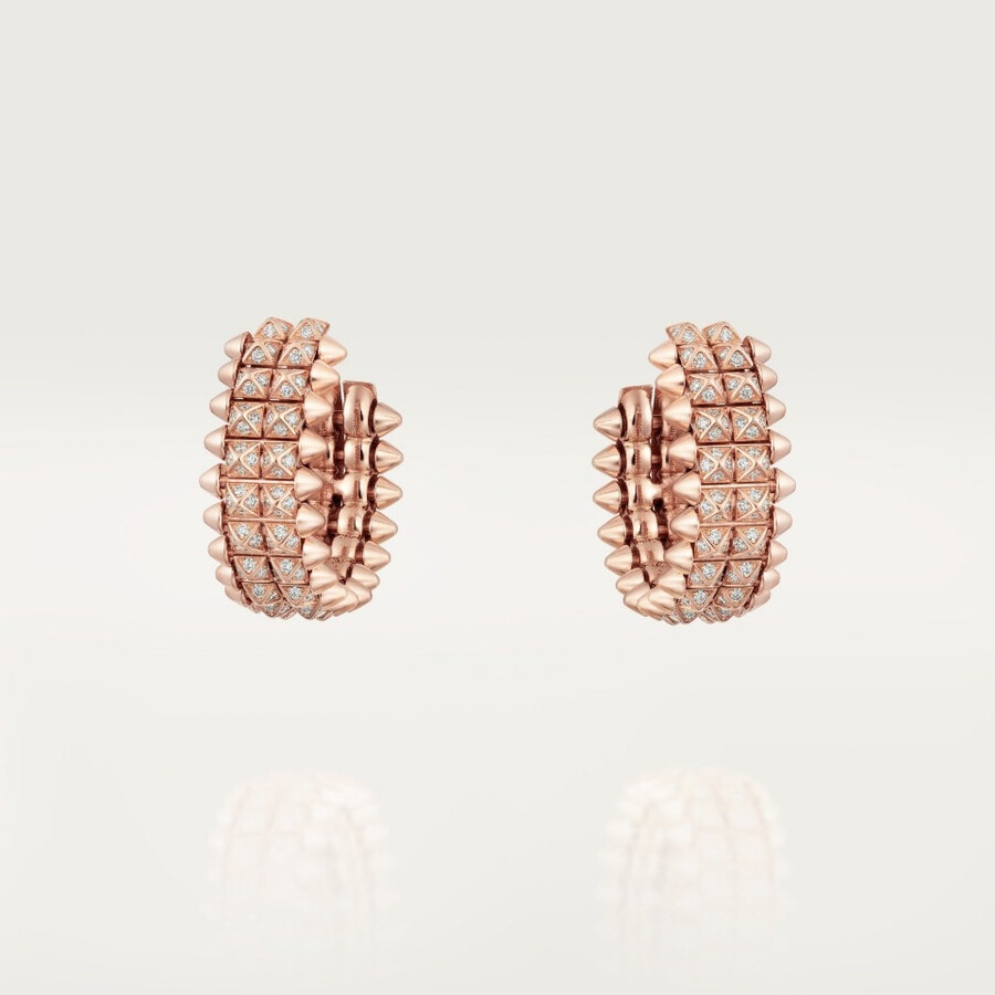 clash de cartier hoop earrings double row paved