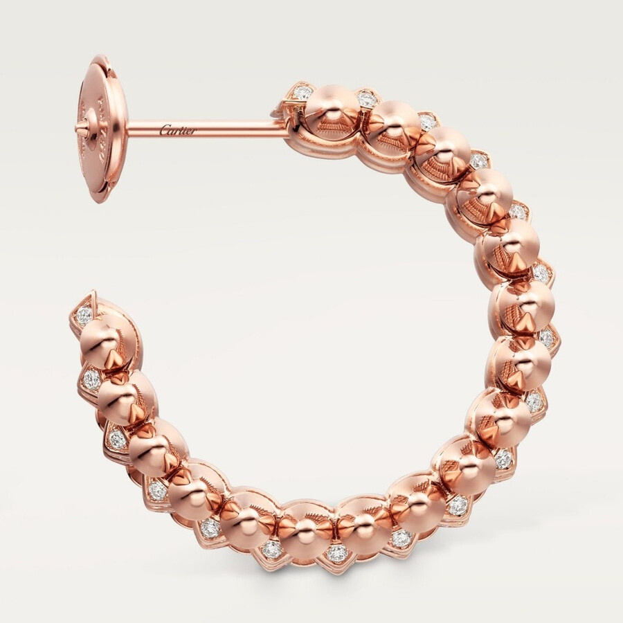 clash de cartier hoop earrings double row paved