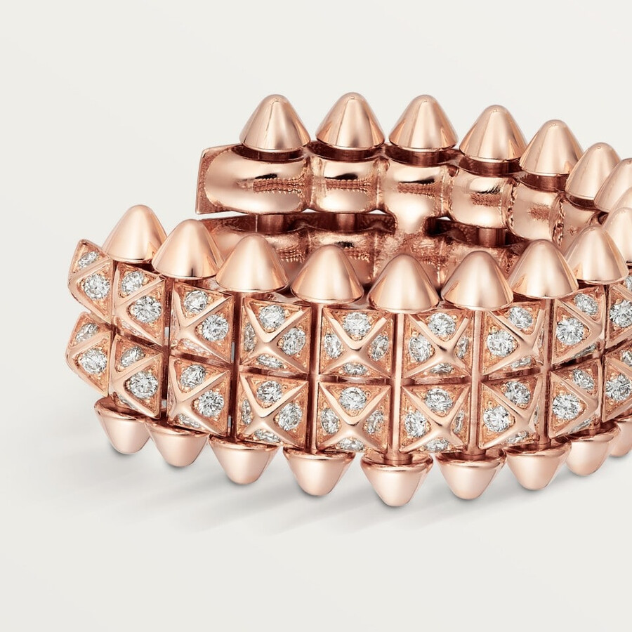 clash de cartier hoop earrings double row paved