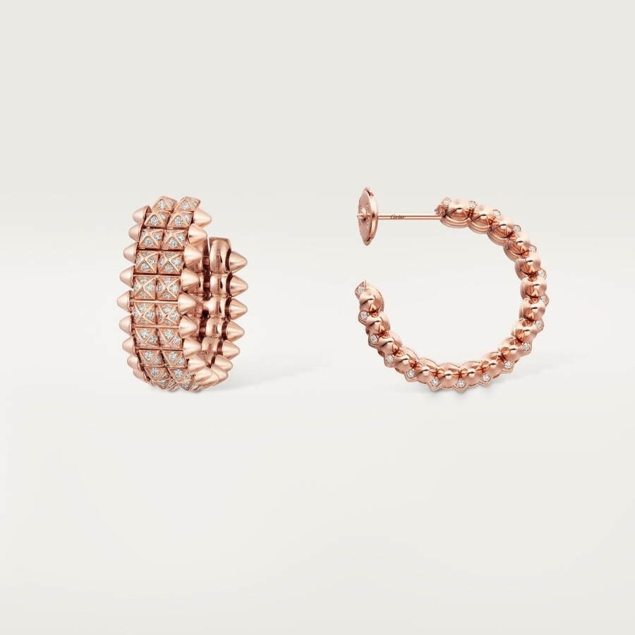 clash de cartier hoop earrings double row paved