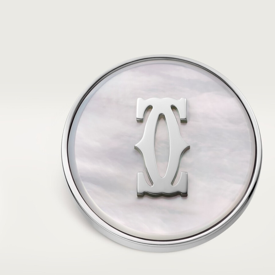 double c de cartier cufflinks in mother-of-pearl