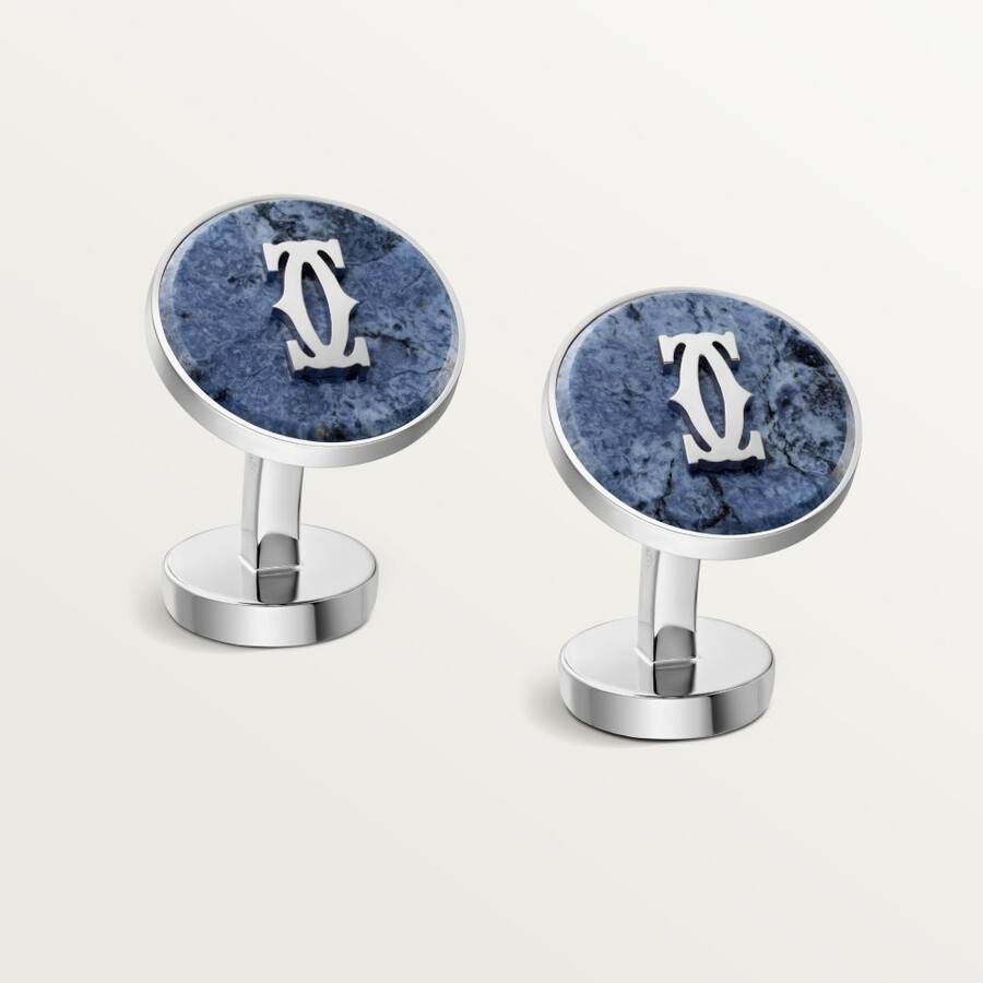 double c de cartier cufflinks in dumortierite
