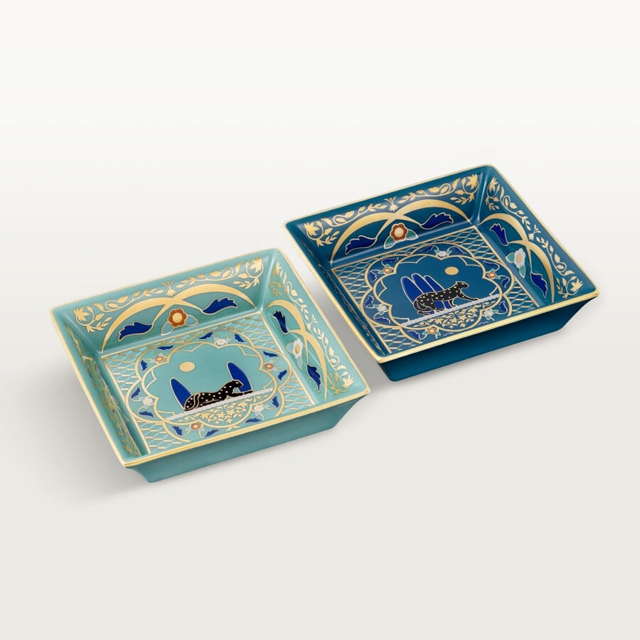 set of two panthère de cartier trinket trays small model