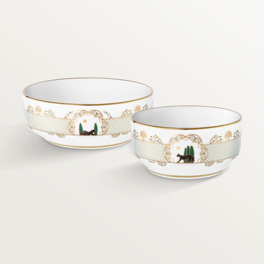 set of two panthère de cartier bowls