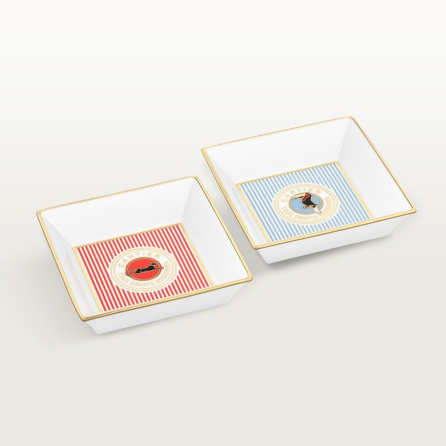 set of two cartier characters trinket trays small model
