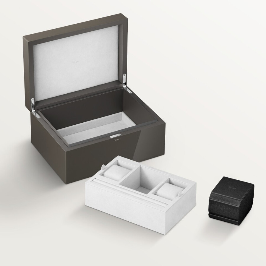 santos de cartier three watch and cufflink box