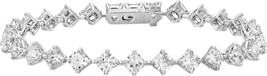 essential lines bracelet cushion-cut diamonds