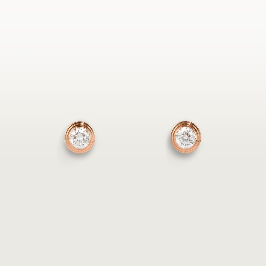 cartier damour stud earrings 2 diamonds medium model
