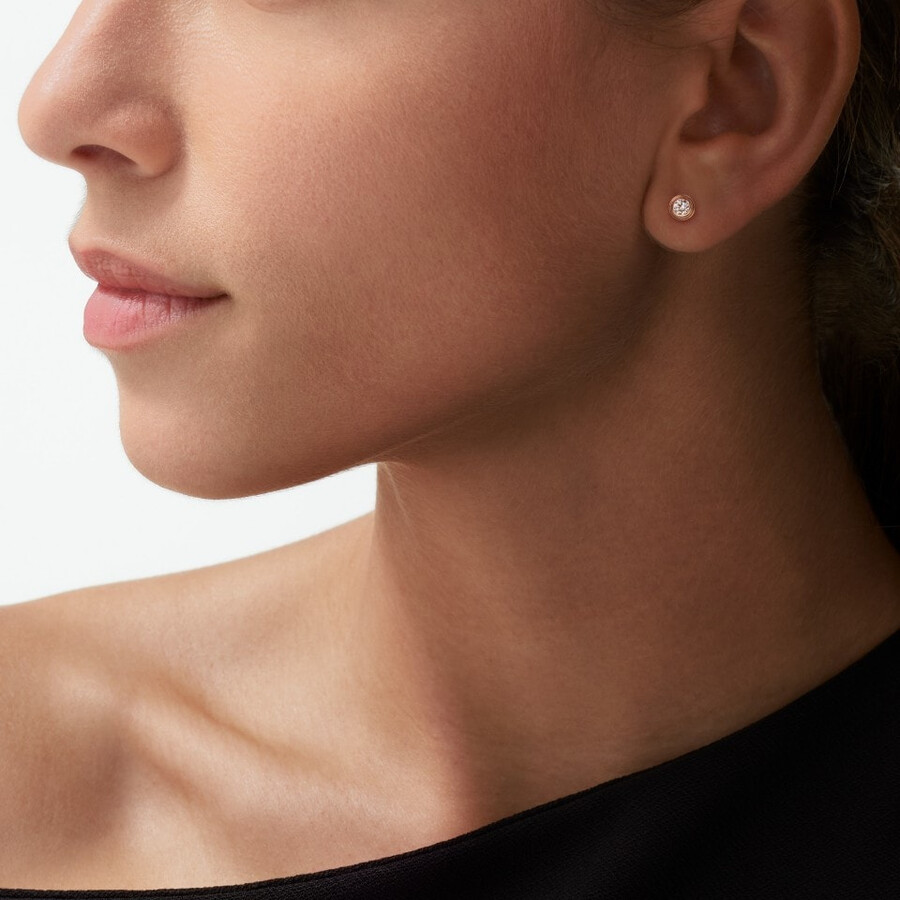 cartier damour stud earrings 2 diamonds medium model