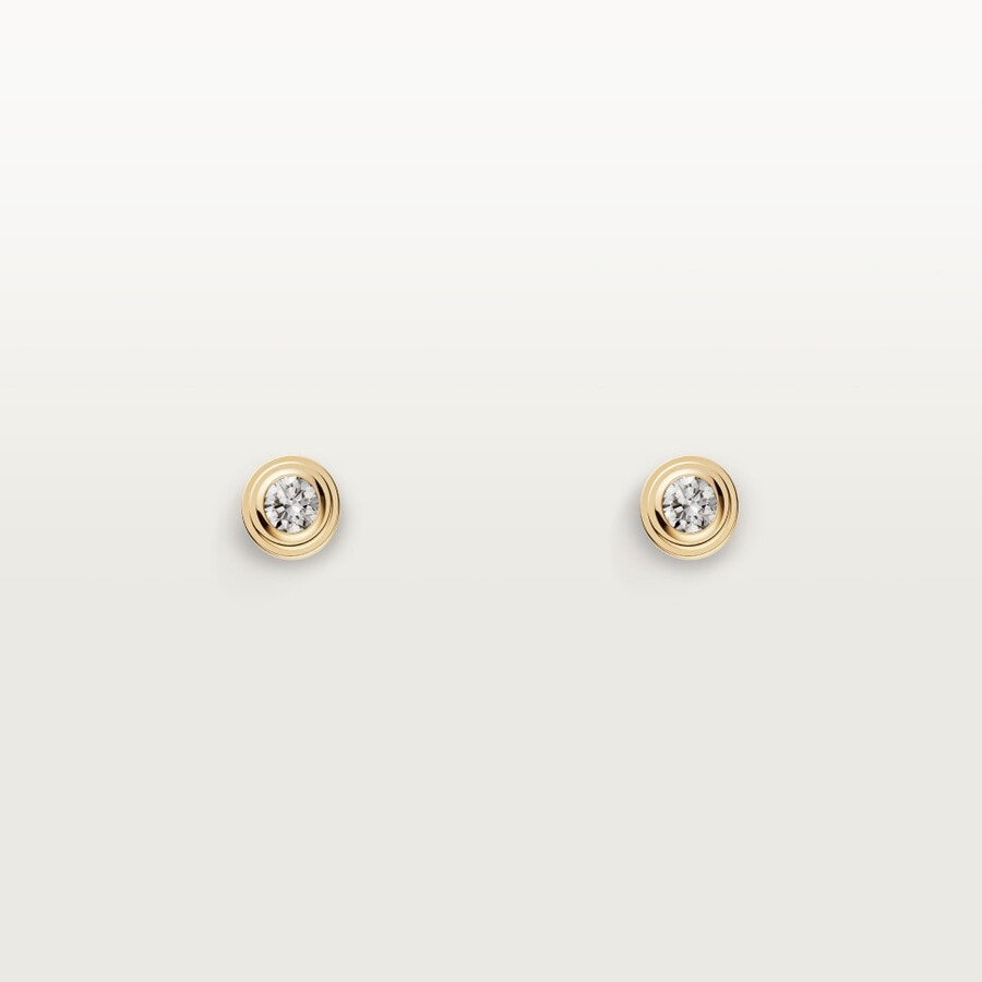 cartier damour stud earrings 2 diamonds mini model