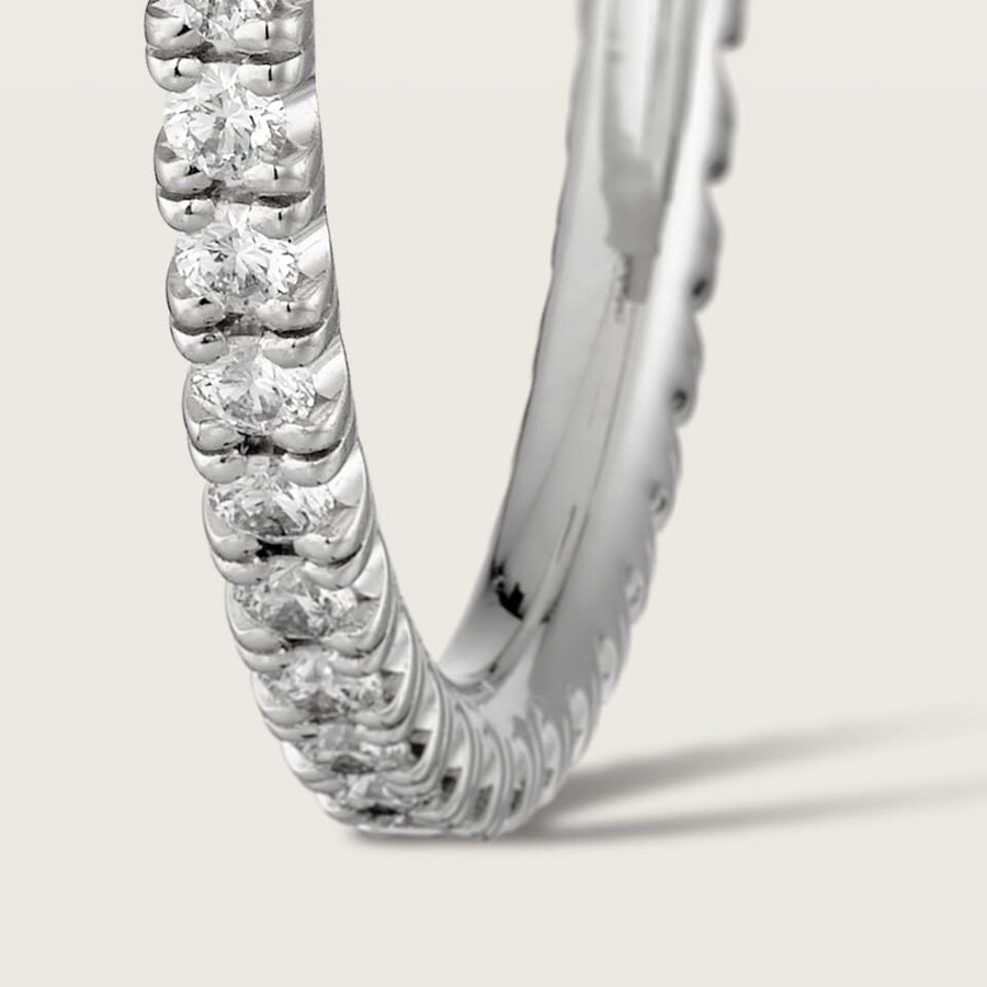 etincelle de cartier hoop earrings medium model paved