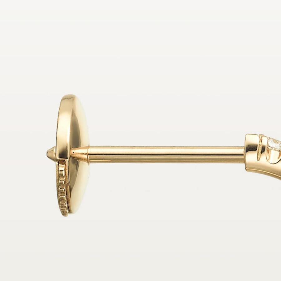 etincelle de cartier hoop earrings small model paved