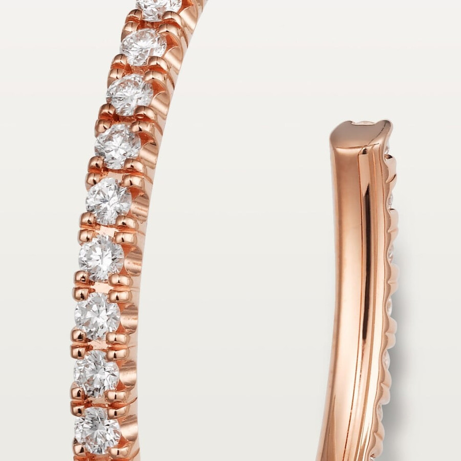 etincelle de cartier hoop earrings medium model paved