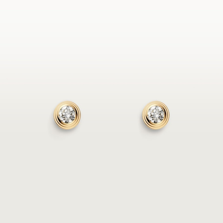 cartier damour stud earrings 2 diamonds small model
