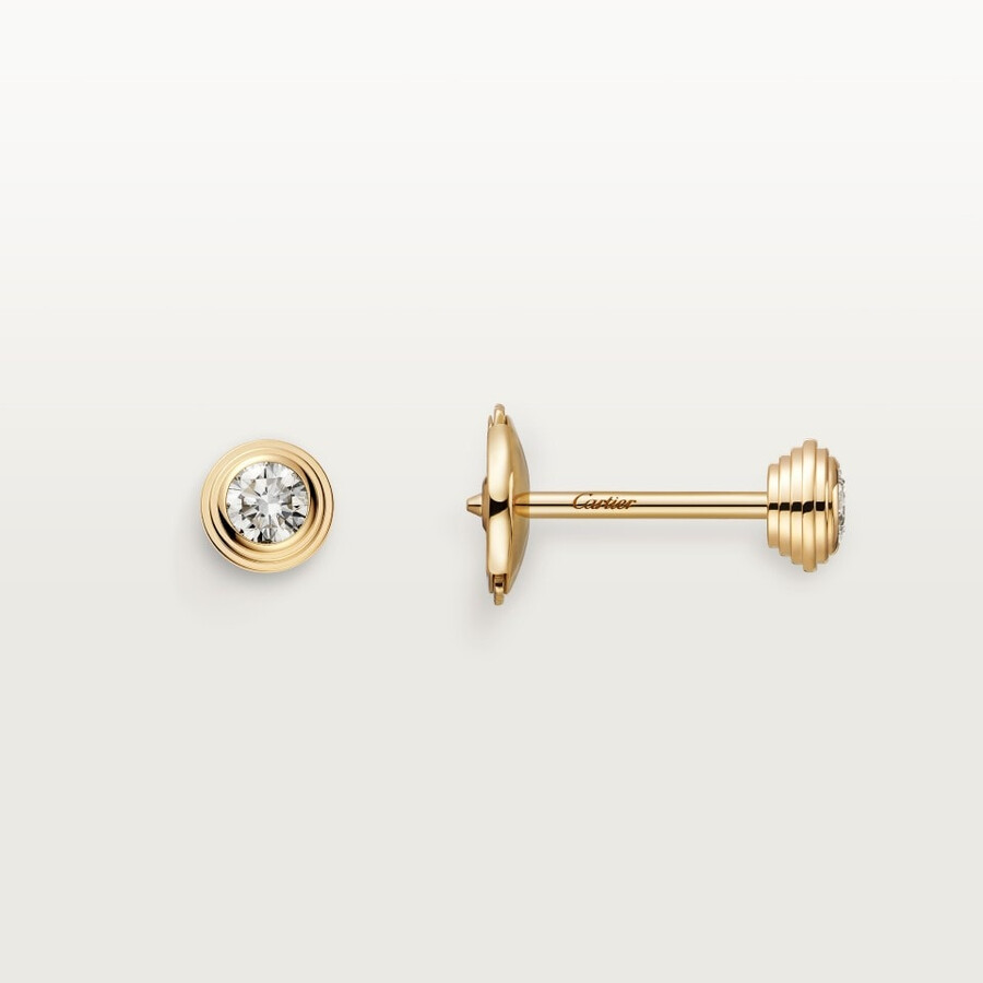 cartier damour stud earrings 2 diamonds small model