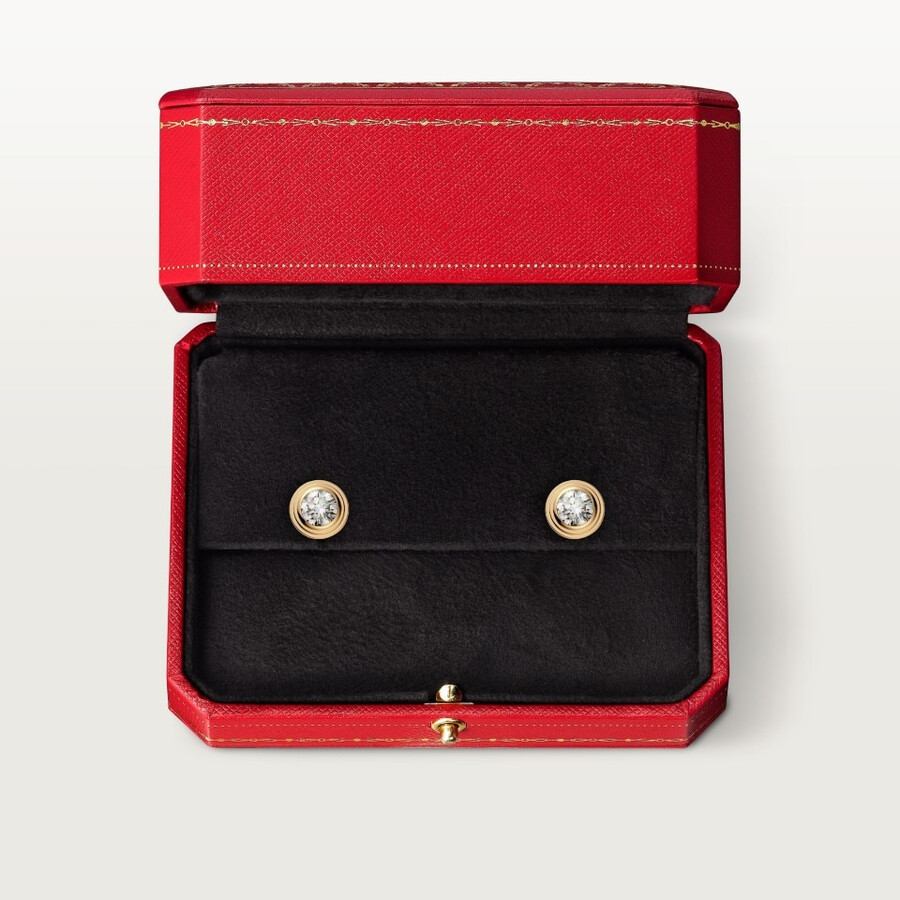 cartier damour stud earrings 2 diamonds small model