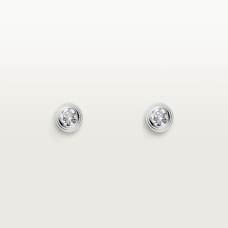 cartier damour stud earrings 2 diamonds small model