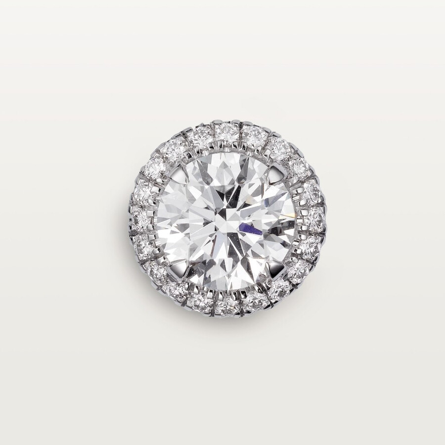 cartier destinée stud earrings 2 brilliant-cut diamonds paved