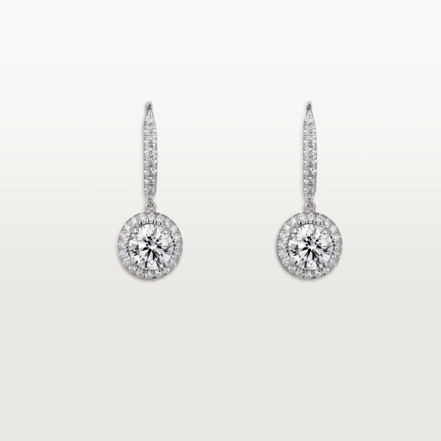 cartier destinée sleeper earrings 2 brilliant-cut diamonds paved