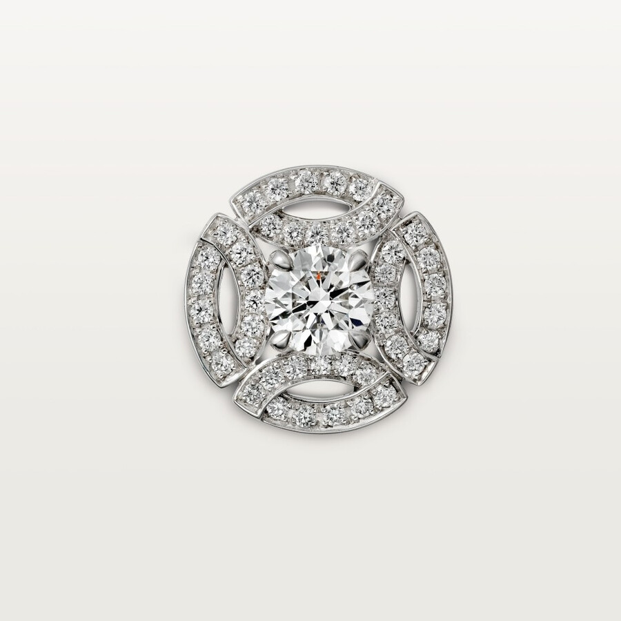 galanterie de cartier stud earrings 2 brilliant-cut diamonds paved
