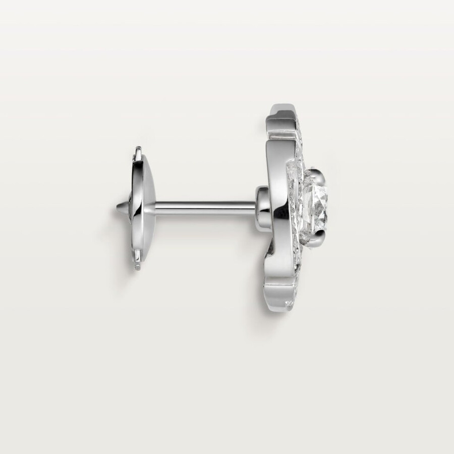 galanterie de cartier stud earrings 2 brilliant-cut diamonds paved