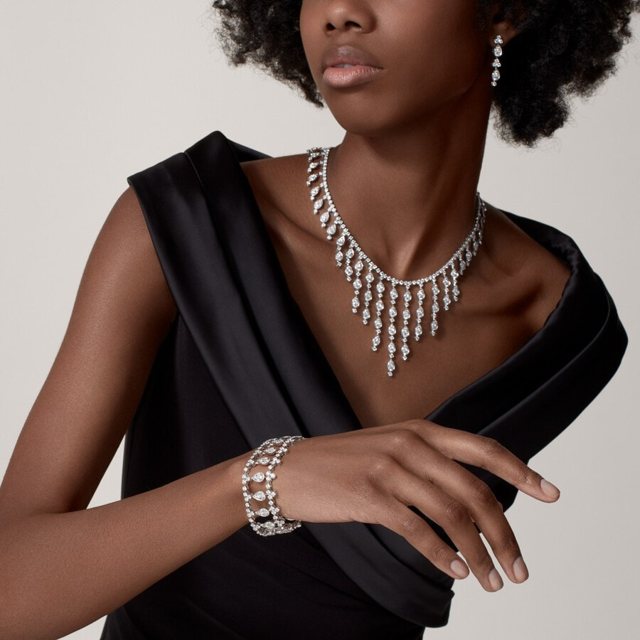 pluie de cartier necklace diamonds