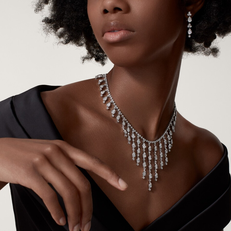 pluie de cartier necklace diamonds