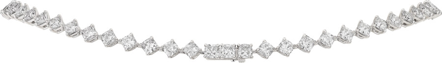 lignes essentielles necklace cushion-cut diamonds
