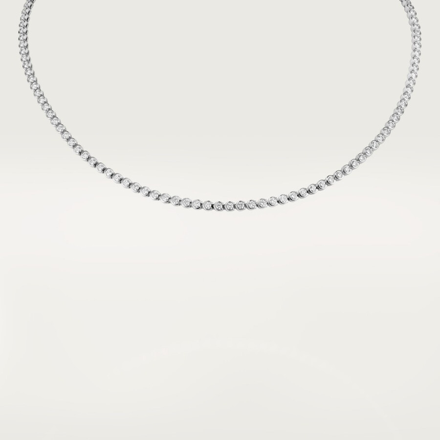 c de cartier essential lines necklace brilliant-cut diamonds