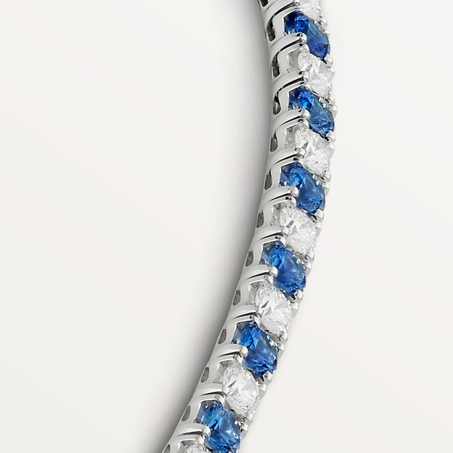 essential lines necklace brilliant-cut sapphires and diamonds