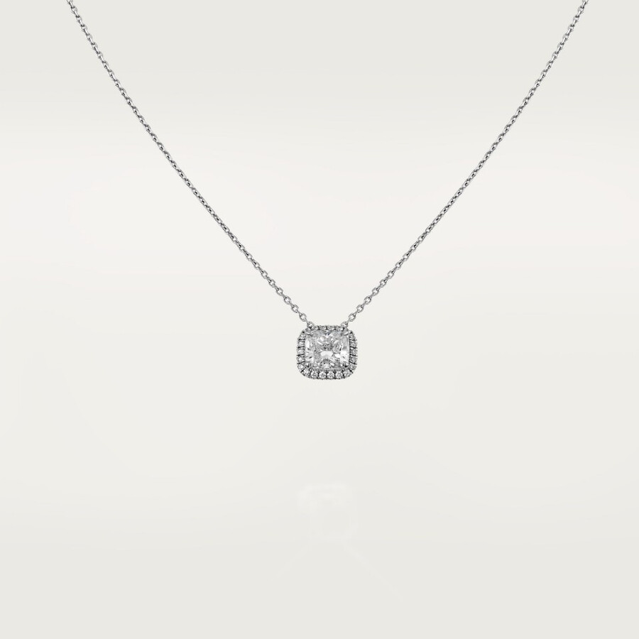 cartier destinée pendant cushion-cut diamond paved